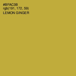 #BFAC3B - Lemon Ginger Color Image