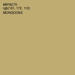 #BFAC70 - Mongoose Color Image