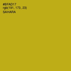 #BFAD17 - Sahara Color Image