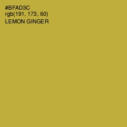 #BFAD3C - Lemon Ginger Color Image