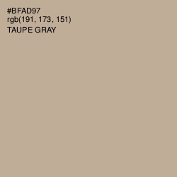 #BFAD97 - Taupe Gray Color Image