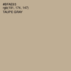 #BFAE93 - Taupe Gray Color Image