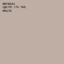 #BFAEA4 - Malta Color Image