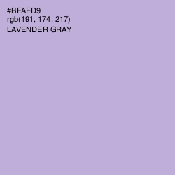 #BFAED9 - Lavender Gray Color Image