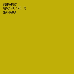 #BFAF07 - Sahara Color Image