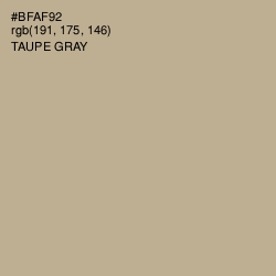 #BFAF92 - Taupe Gray Color Image
