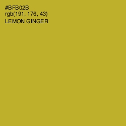 #BFB02B - Lemon Ginger Color Image
