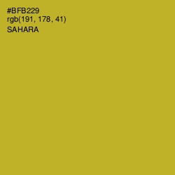 #BFB229 - Sahara Color Image