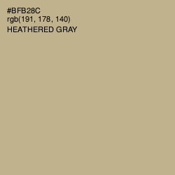 #BFB28C - Heathered Gray Color Image