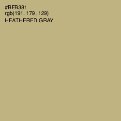 #BFB381 - Heathered Gray Color Image