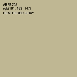 #BFB793 - Heathered Gray Color Image