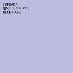 #BFBADF - Blue Haze Color Image