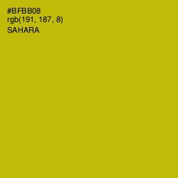 #BFBB08 - Sahara Color Image