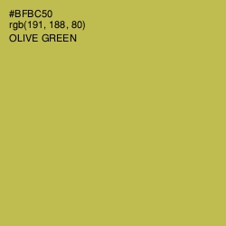 #BFBC50 - Olive Green Color Image