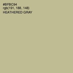 #BFBC94 - Heathered Gray Color Image