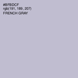 #BFBDCF - French Gray Color Image