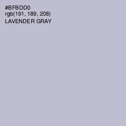 #BFBDD0 - Lavender Gray Color Image