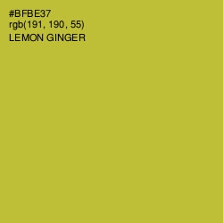 #BFBE37 - Lemon Ginger Color Image