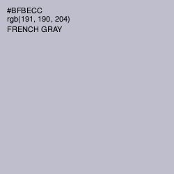 #BFBECC - French Gray Color Image