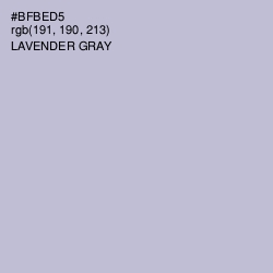 #BFBED5 - Lavender Gray Color Image
