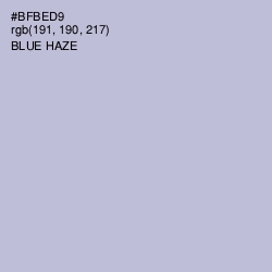 #BFBED9 - Blue Haze Color Image