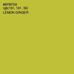 #BFBF38 - Lemon Ginger Color Image