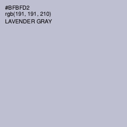 #BFBFD2 - Lavender Gray Color Image