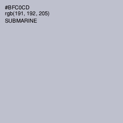 #BFC0CD - Submarine Color Image