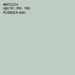 #BFCCC4 - Powder Ash Color Image