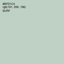 #BFD1C4 - Surf Color Image