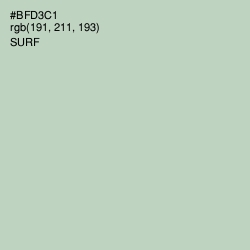 #BFD3C1 - Surf Color Image