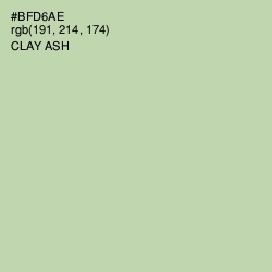 #BFD6AE - Clay Ash Color Image
