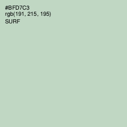 #BFD7C3 - Surf Color Image