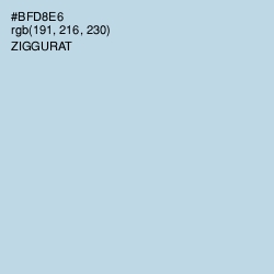 #BFD8E6 - Ziggurat Color Image