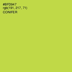 #BFD947 - Conifer Color Image