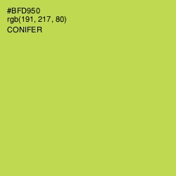 #BFD950 - Conifer Color Image