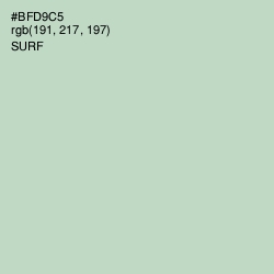 #BFD9C5 - Surf Color Image