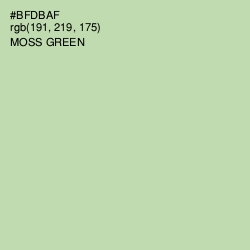 #BFDBAF - Moss Green Color Image