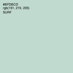 #BFDBCD - Surf Color Image