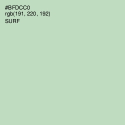 #BFDCC0 - Surf Color Image