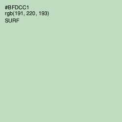 #BFDCC1 - Surf Color Image