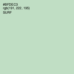 #BFDEC3 - Surf Color Image