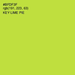 #BFDF3F - Key Lime Pie Color Image