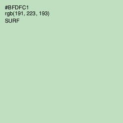 #BFDFC1 - Surf Color Image
