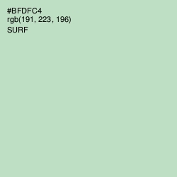 #BFDFC4 - Surf Color Image