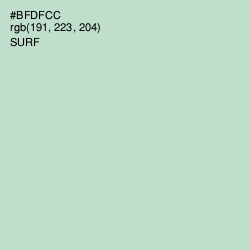 #BFDFCC - Surf Color Image