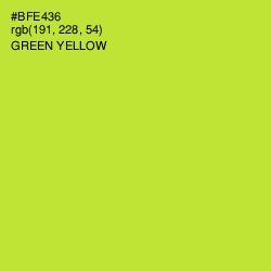 #BFE436 - Green Yellow Color Image