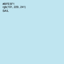 #BFE5F1 - Sail Color Image