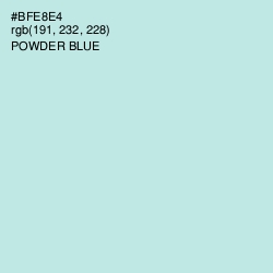 #BFE8E4 - Powder Blue Color Image