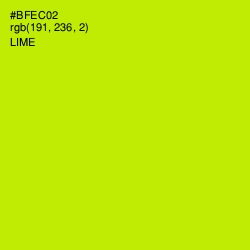#BFEC02 - Lime Color Image